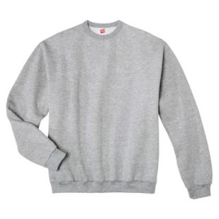 Hanes Premium Mens Fleece Crew Neck Sweatshirt   Grey Heather S