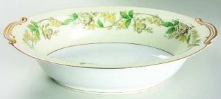 Noritake 5020 10 Oval Vegetable Bowl, Fine China Dinnerware   Yellow/White Flor