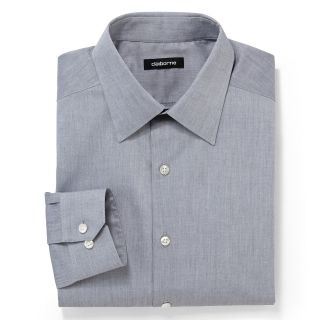 CLAIBORNE Wrinkle Free Cotton Dress Shirt, Blue, Mens