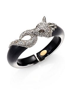 Alexis Bittar Lucite & Crystal Wolf Bangle Bracelet/Black   Black