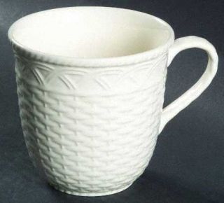 Mikasa Country Manor White Mug, Fine China Dinnerware   Embossed Weave, Stonewar