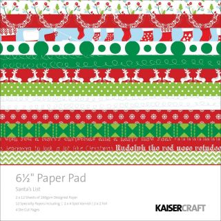 Santas List Paper Pad 6.5 X6.5