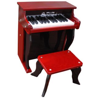 Schoenhut Mahogany Elite 25 Key Spinet Kids Piano, Black