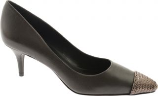 Womens Nine West Miralux   Dark Grey Leather Ornamented Shoes