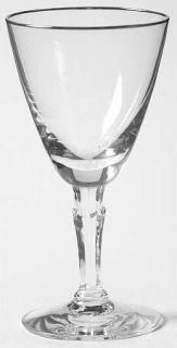 Fostoria Engagement Platinum Cordial Glass   Stem #6092, Platinum Trim