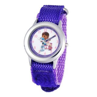 Disney Doc McStuffins and Friends Kids Time Teacher Purple Strap Watch, Girls