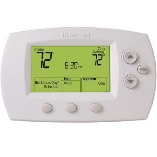 Honeywell TH6320U1000 FocusPRO 6000 5+1+1 Day Programmable Thermostat Large Screen, 3H/2C, Auto C/O, Dual Powered