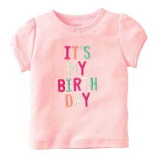 Carters Birthday Tee   Girls newborn 24m, Pink, Pink, Girls