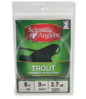 Scientific Angler Scientific Anglers Premium Leader, Freshwater Trout 7 6 Two Pack