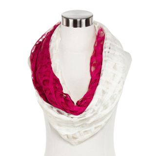 Textured Ombre Print Infinity Scarf, Fuchsia, Womens