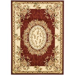 Safavieh Lyndhurst Collection Aubussons Red/ Ivory Rug (9 X 12)