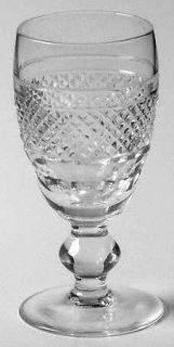 Waterford Cashel (Plain Foot) Sherry Glass   Cut Crosshatch, Thumbprints, Plain