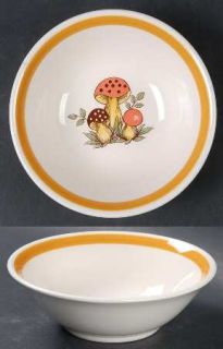  Merry Mushroom Coupe Cereal Bowl, Fine China Dinnerware   Brown & Orange M