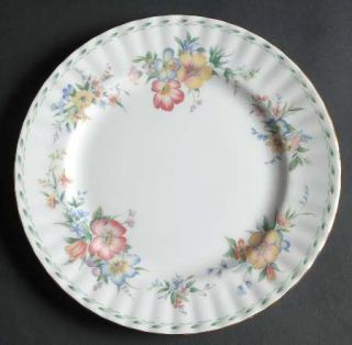 Royal Albert Constance Salad Plate, Fine China Dinnerware   Multicolor Flowers