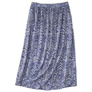 Pure Energy Womens Plus Size Maxi Skirt   Blue/White Print X