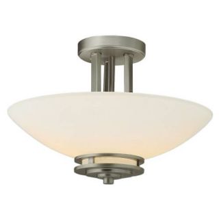 Kichler 3674NI Soft Contemporary/Casual Lifestyle Semi Flush 2 Light Fixture Brushed Nickel