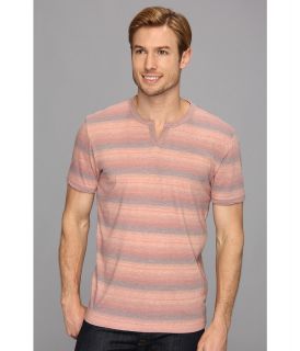Lucky Brand Weekend Notch Neck T  shirt Mens Short Sleeve Pullover (Tan)