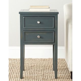 Toby Dark Teal End Table (Dark tealMaterials: Pine woodDimensions: 29.7 inches high x 16.9 inches wide x 14.2 inches deepThis product will ship to you in 1 box.Furniture arrives fully assembled )