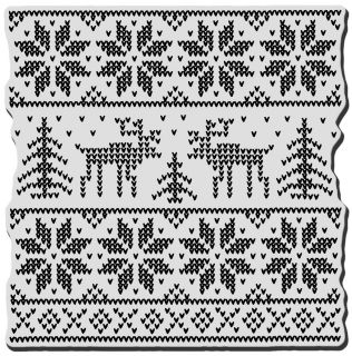 Stampendous Christmas Cling Rubber Stamp : Sweater Square