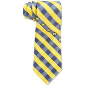 Michigan Wolverines Eagles Wings Polyester Checked Tie