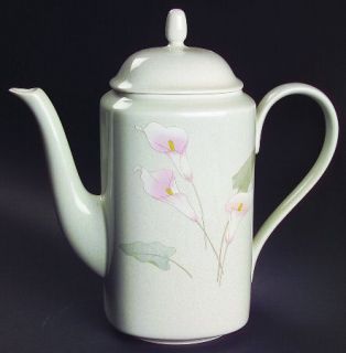 Mikasa Gardenside Coffee Pot & Lid, Fine China Dinnerware   Natural Beauty,Pink