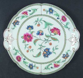 Villeroy & Boch Indian Summer Handled Cake Plate, Fine China Dinnerware   Pink &