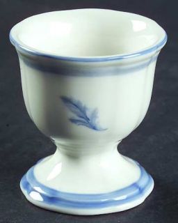 Villeroy & Boch Casa Azul Single Egg Cup, Fine China Dinnerware   Leaf Rim, Scal