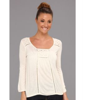 Lucky Brand Cailey Cut Out Top Womens Blouse (White)