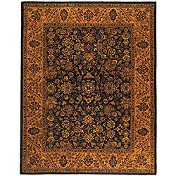 Safavieh Handmade Golden Jaipur Black/ Gold Wool Rug (76 X 96) (BlackPattern OrientalMeasures 0.625 inch thickTip We recommend the use of a non skid pad to keep the rug in place on smooth surfaces.All rug sizes are approximate. Due to the difference of 