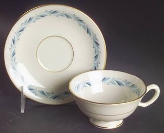 Lenox China Blueridge Footed Cup & Saucer Set, Fine China Dinnerware   Blue Laur