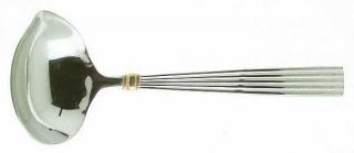Reed & Barton Golden Crescendo Rds (Stnls,Gold Accent) Gravy Ladle, Solid Piece