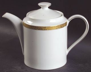 Nikko Gold Filigree Tea/Coffee Pot & Lid, Fine China Dinnerware   Fine China,Gol