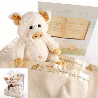 Baby Aspen Pig in a Blanket Gift Box Set with Optional Personalization