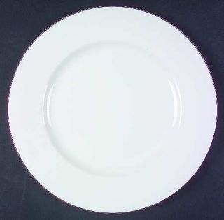 Crate & Barrel China Platinum Line Dinner Plate, Fine China Dinnerware   Bone, A