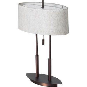 Dainolite DAI DM2222 OBB Universal Table Lamp, Oval Shade