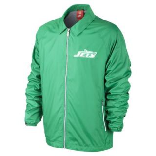 Nike Retro Coaches (NFL New York Jets) Mens Jacket   Pine Green