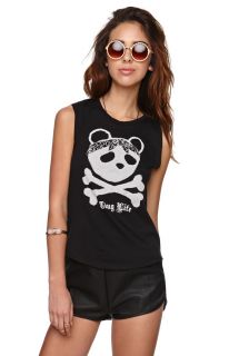 Womens Riot Society Tee   Riot Society Thug Life Panda Muscle T Shirt