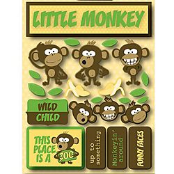 Signature Dimensional Monkey Stickers