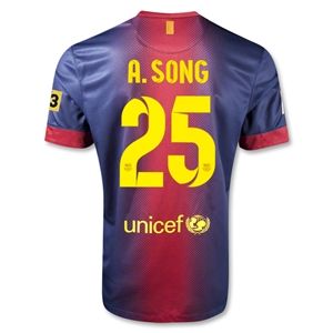 Nike Barcelona 12/13 A.SONG Home Soccer Jersey