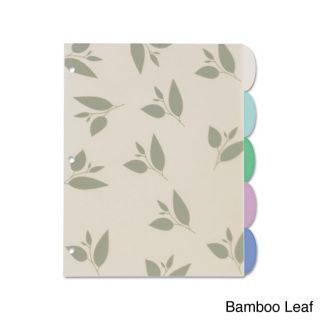 Avery Studio Collection Plastic Write on Five tab Dividers (MulticolorsWeight: 4 ouncesModel: AVE1717 0 2 4Quantity: 1 pack of tab dividersTab style: 5 Tab, bamboo leaf, bubbles, flowersIndex divider size: 11 x 8.5 )