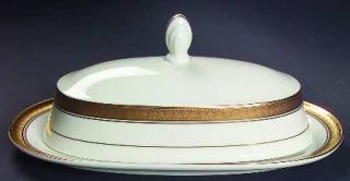 Mikasa Palatial Gold 1/4 Lb Covered Butter, Fine China Dinnerware   Gold Encrust